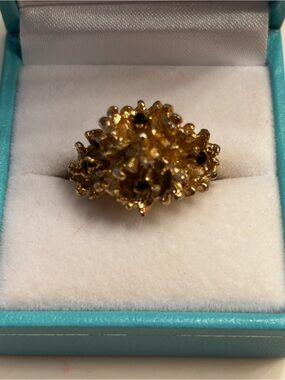 Espo Vintage HGE Gold Cluster Ring - 6.5 Estate